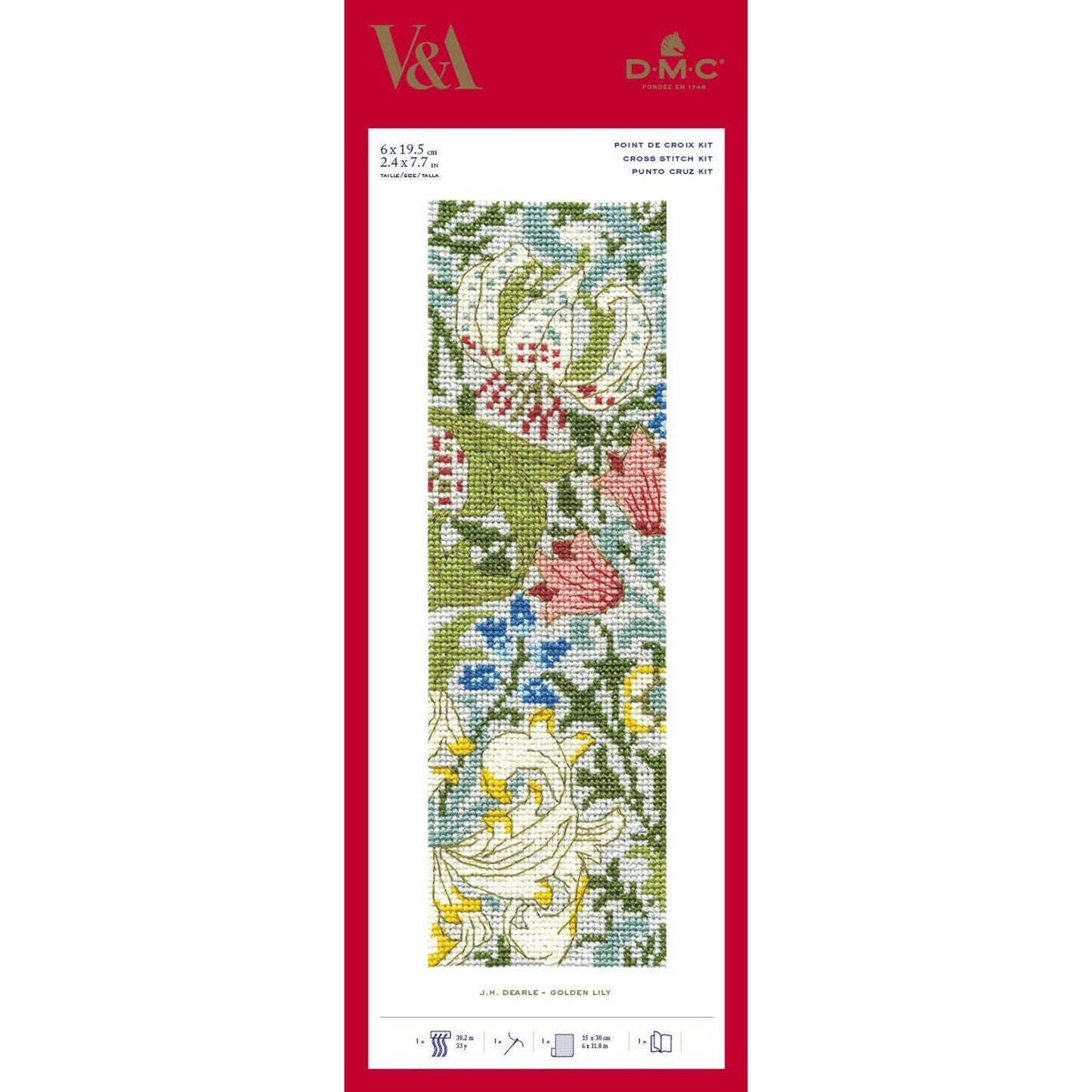 DMC cross stitch kit featuring intricate floral designs with vibrant colors for beautiful stitches cross stitch projects
