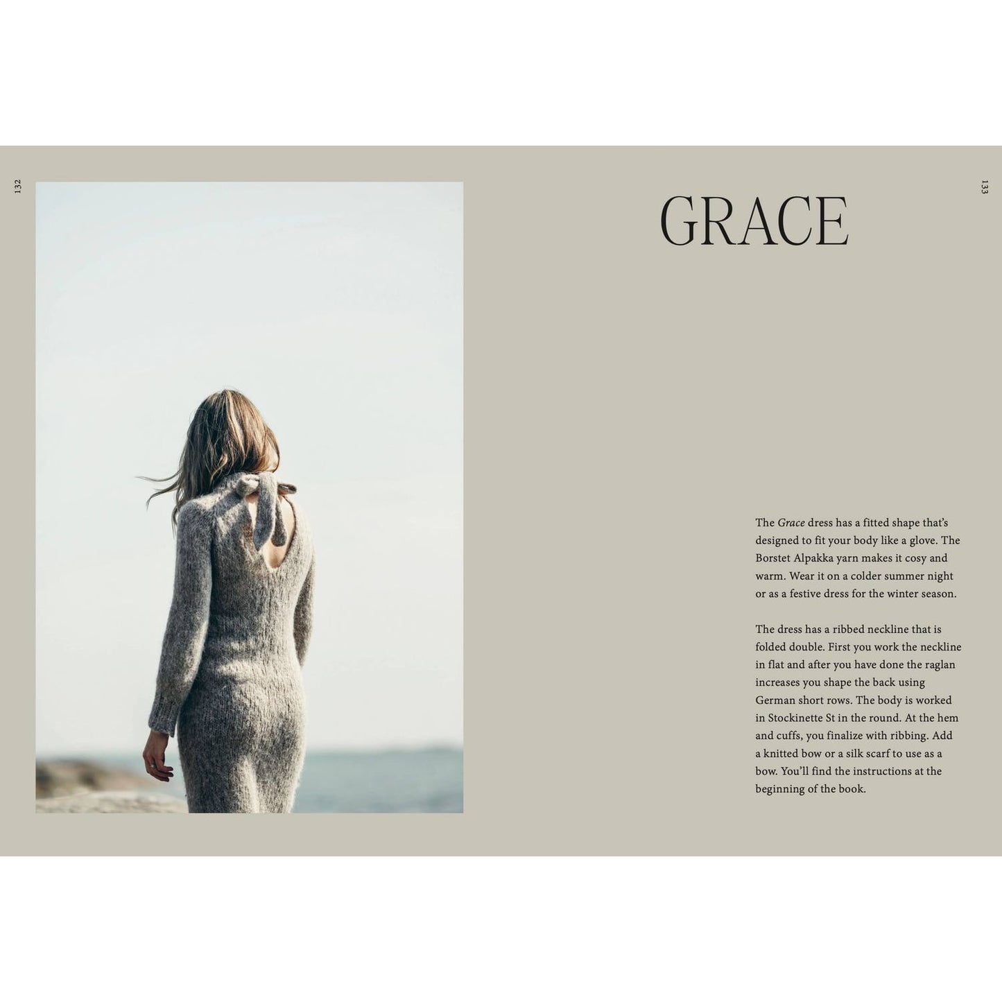 Grace dress made from soft knitwear designed for comfort, perfect for learning how to knitwear