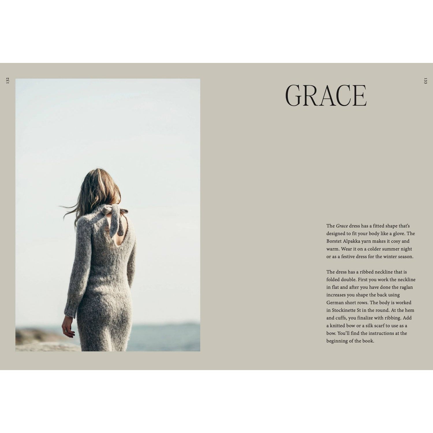 Grace dress made from soft knitwear designed for comfort, perfect for learning how to knitwear