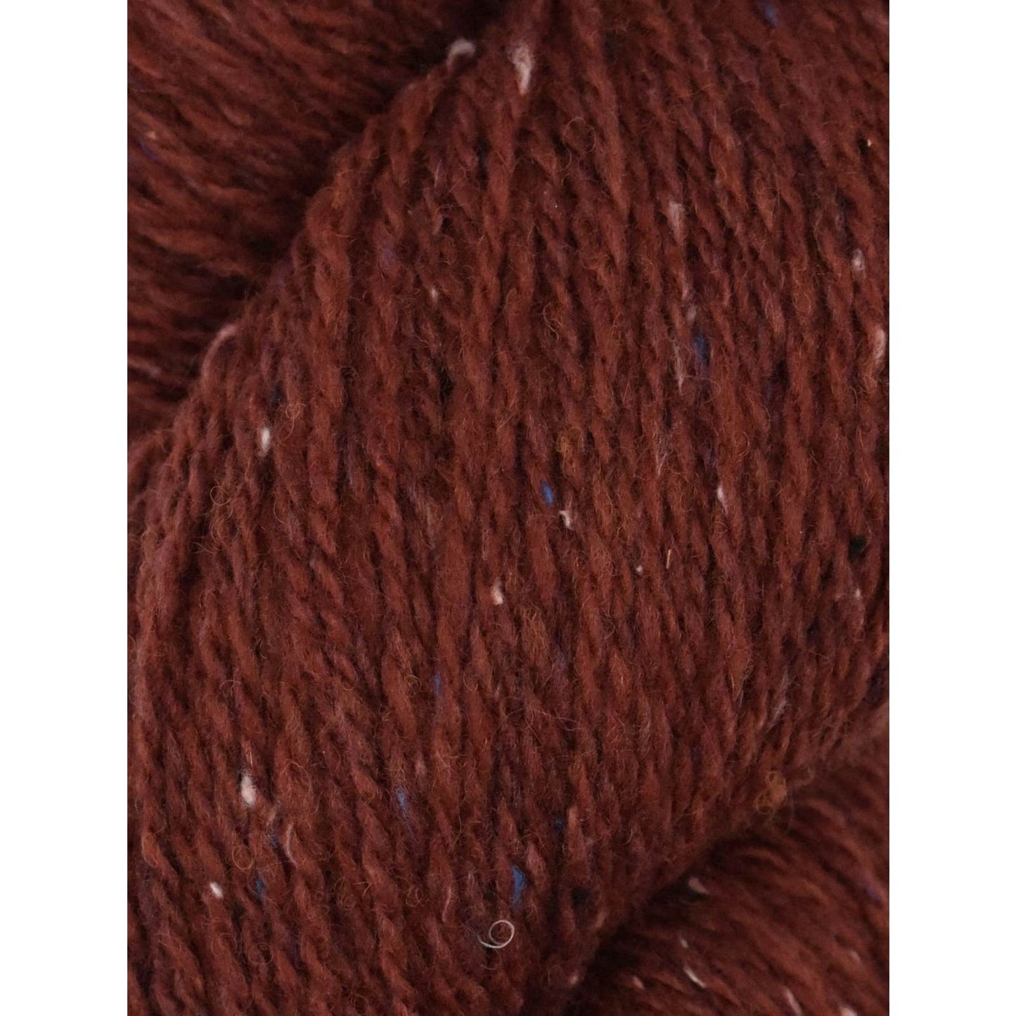 Rich brown Ella Rae Eco Tweed yarn with subtle flecks perfect for cozy knitting projects