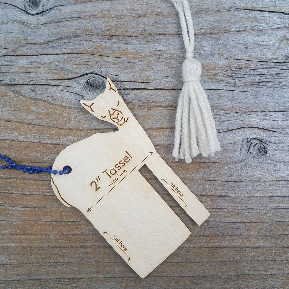 Katrinkles 2-inch Tassel Maker for fiber art artists with cute animal design and adjustable measurements