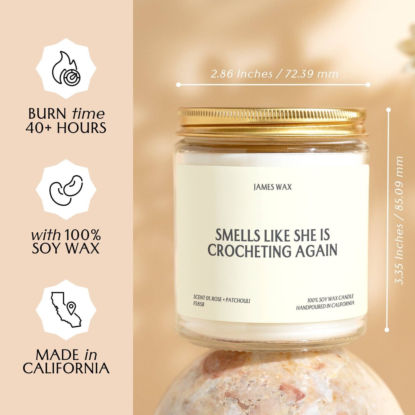 Crocheting Gift Smells Like She is Crocheting Again Candle Crafty Mom Gifts Hobbyist Candle For Crafters F585B