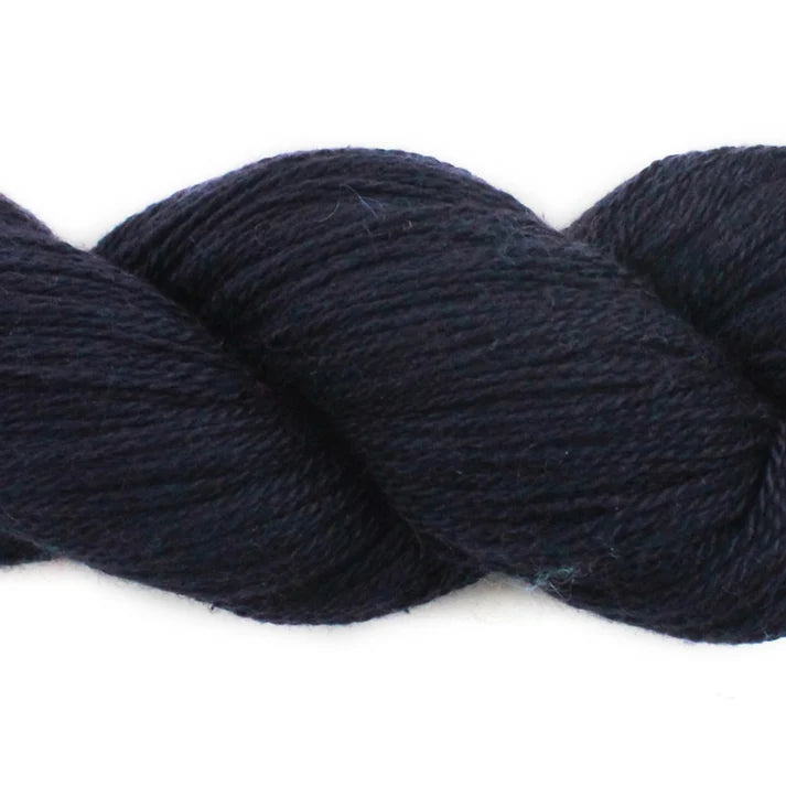 Lotus Yarns Fingering yarn weight in deep navy color, ideal for delicate knitting projects