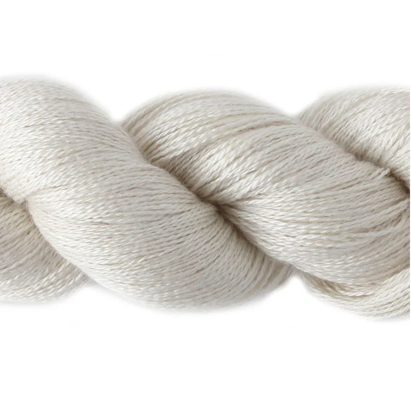 Lotus Yarns Premium Fingering Yarn Weight in Soft White Ideal for Delicate Projects