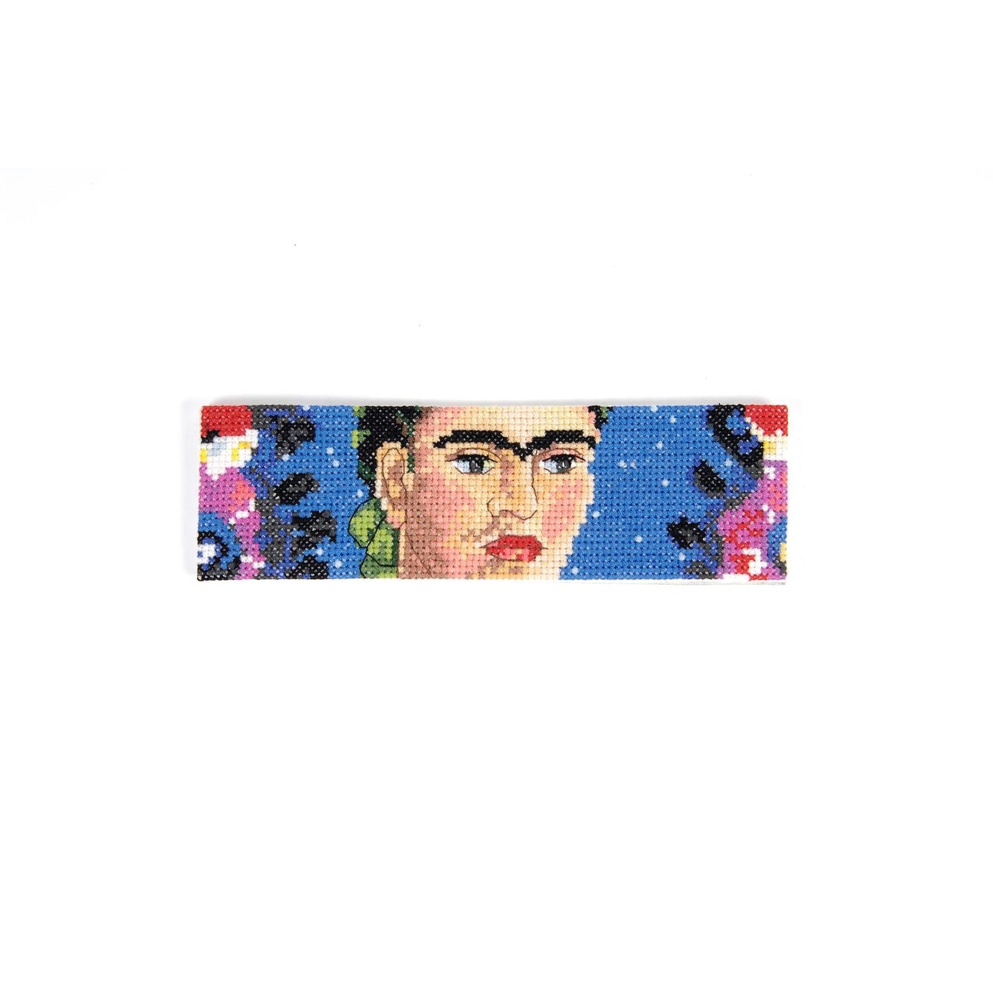 DMC Frida Kahlo Artist Pixel Art Design with Bright Colors and Intricate Details