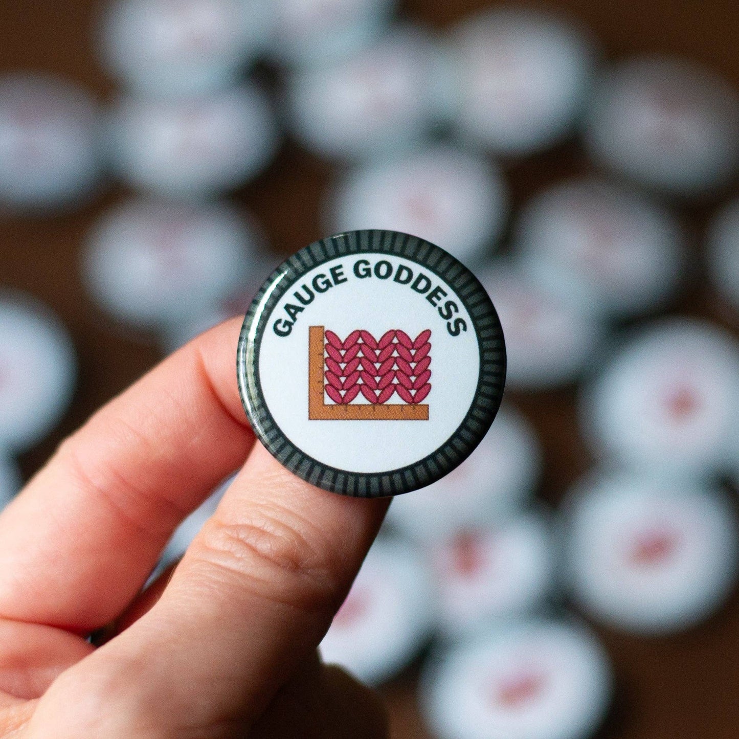 Camp Stitchwood Gauge Goddess Merit Badge Required for Eagle on a Hand with Vintage Design