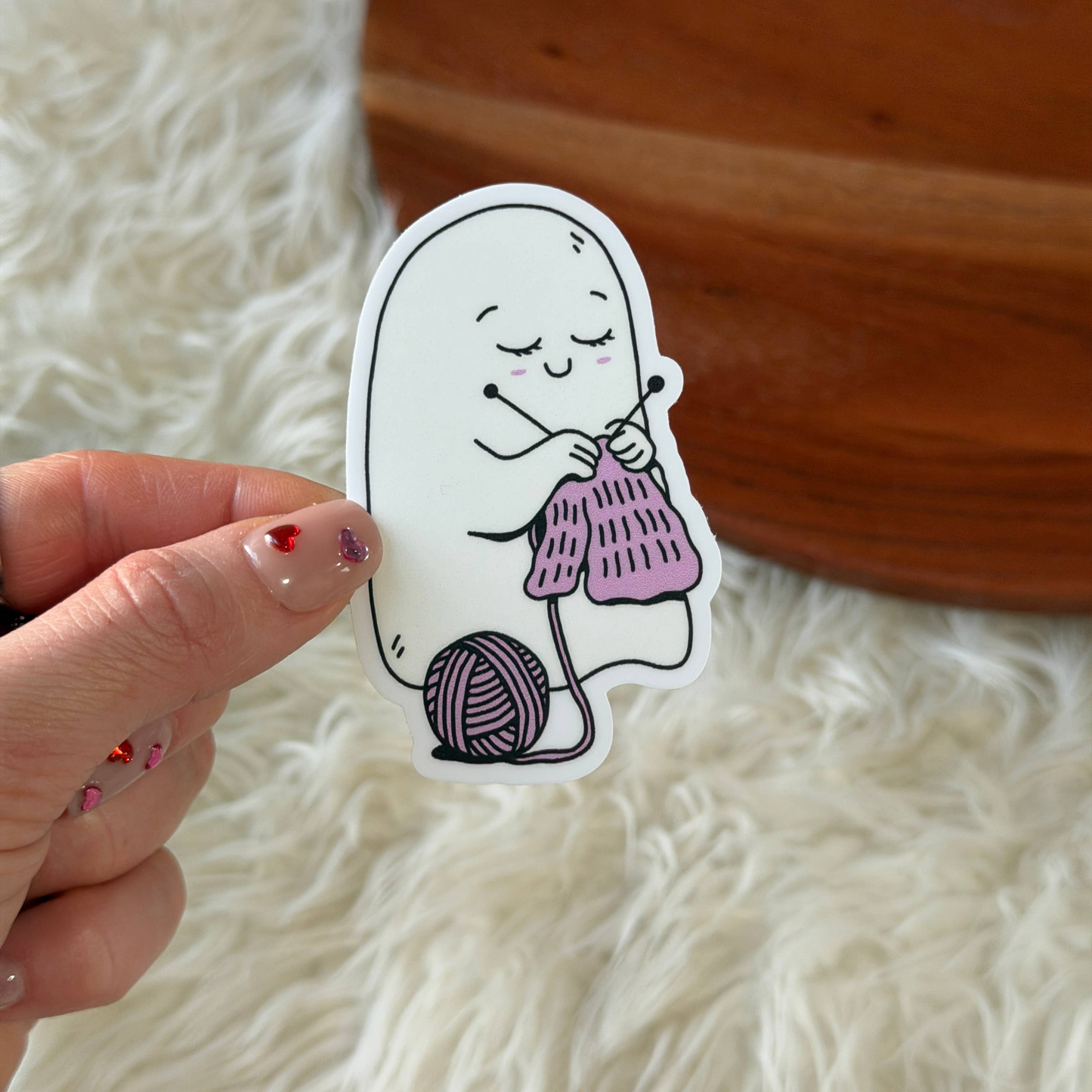Big Moods Big Moods - Ghost Knitting Sticker · stickers