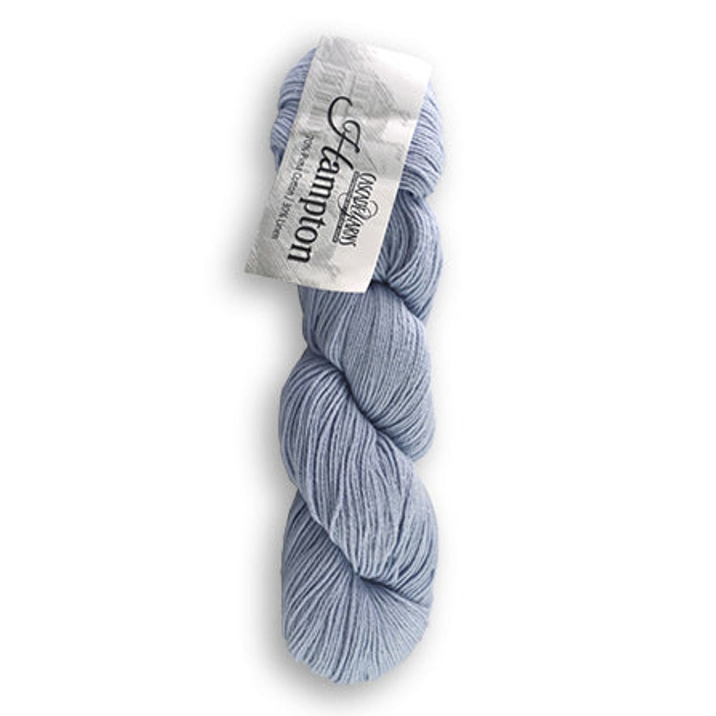 Cascade Yarns Hampton Inn Yarn in Light Blue featuring a soft, luxurious texture for knitting and crochet projects