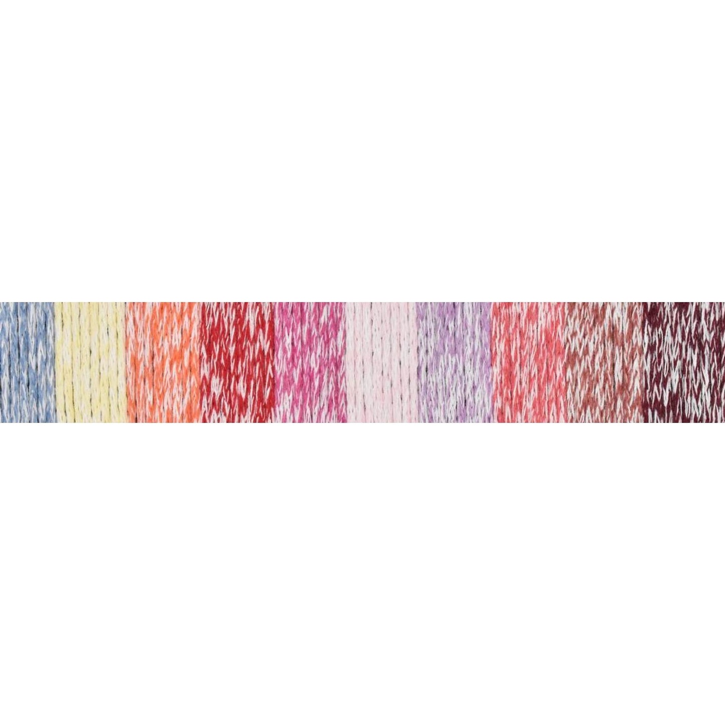 Colorful strands of KFI Collection Eco Bag yarn by Knitting Fever in various shades for crafting