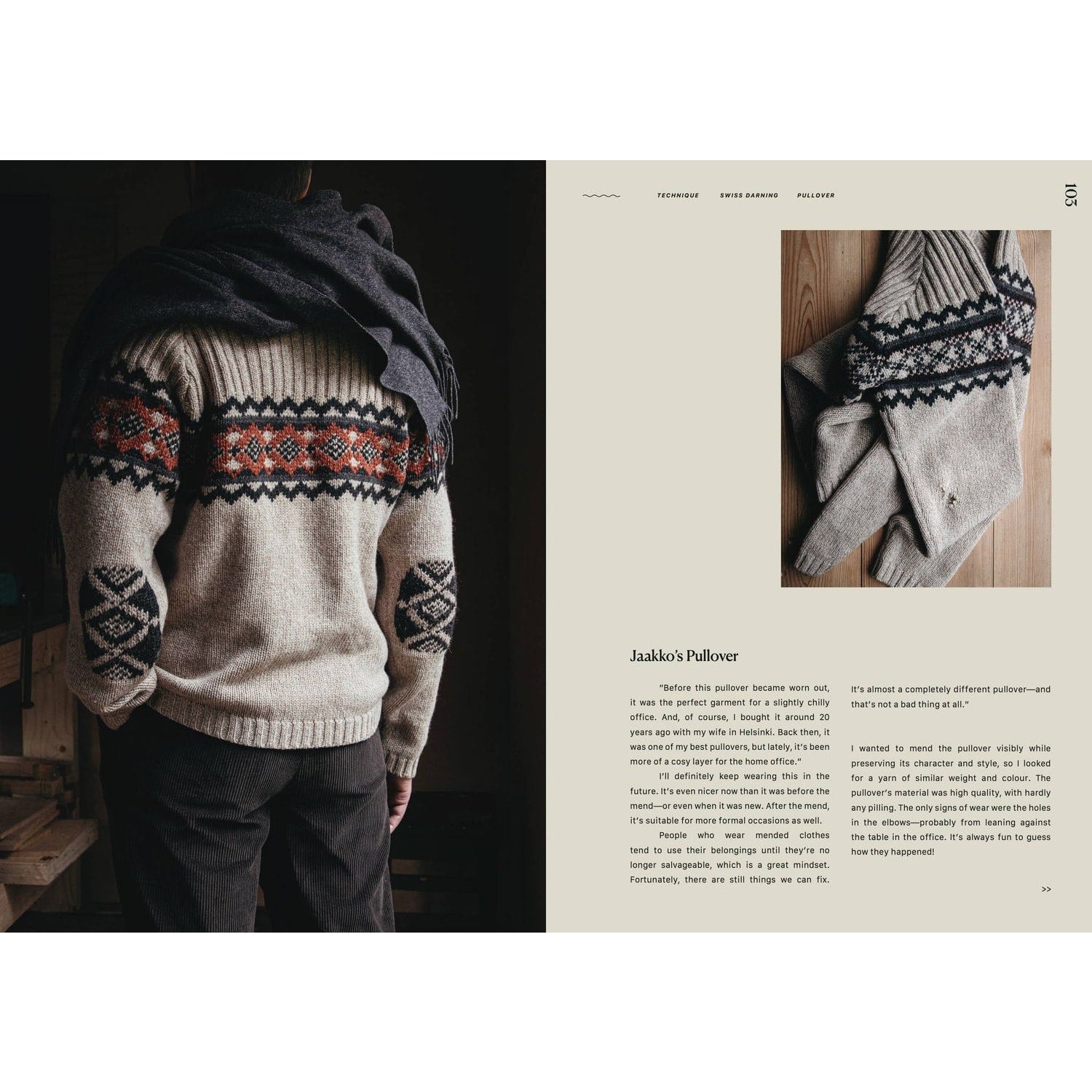 Cozy knitted sweater with intricate patterns, perfect for showcasing knitting knits style