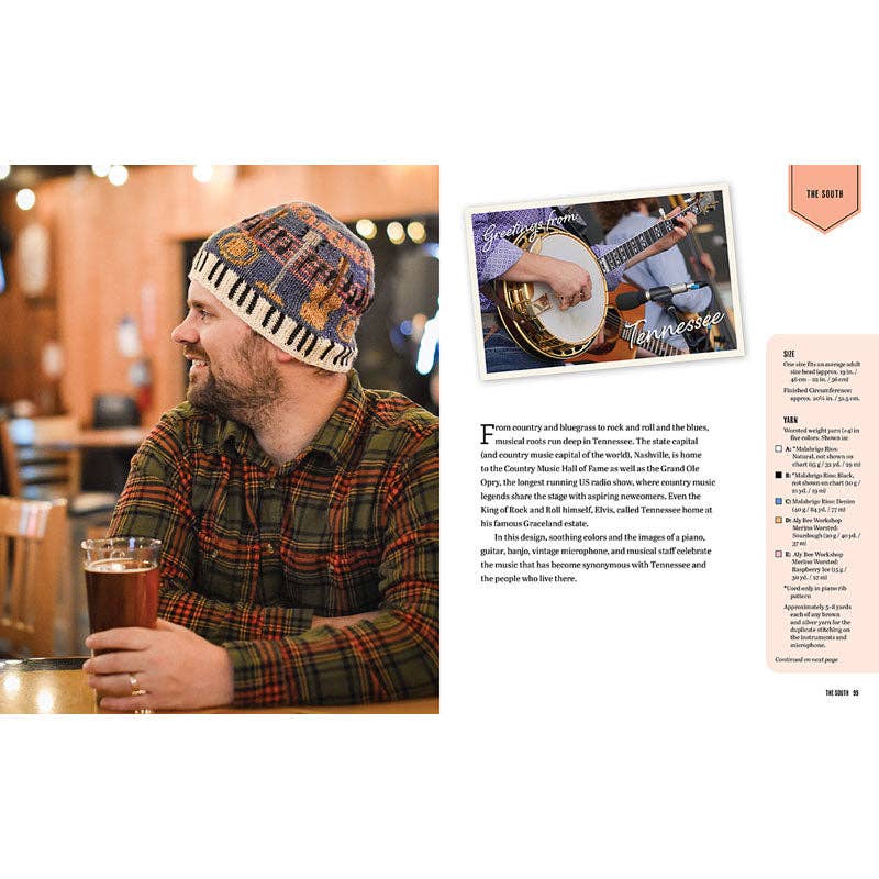 Man wearing a beanie enjoying a drink in a cozy setting, featuring emp museum of pop culture