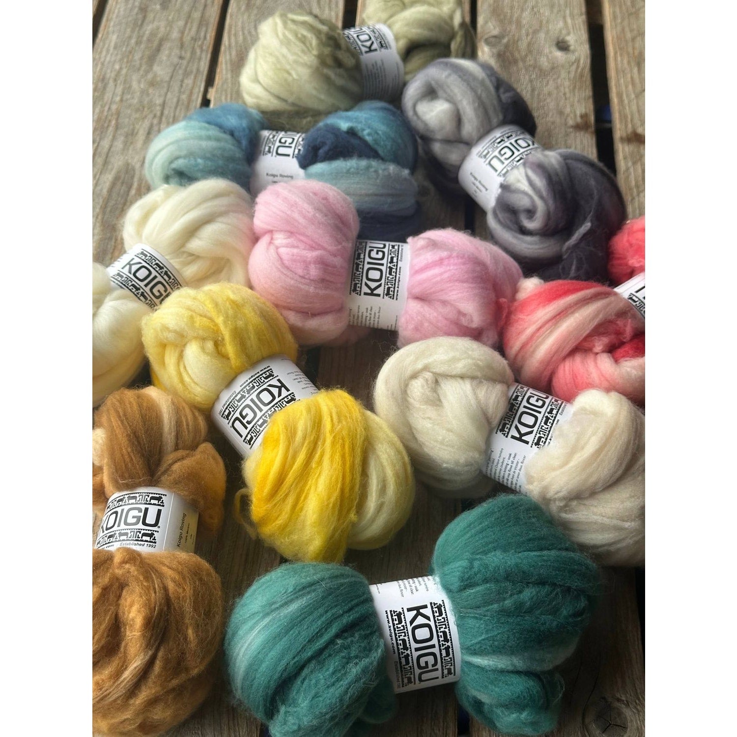 Koigu Wool Designs - Merino Fiber - 50g Roving Bundles