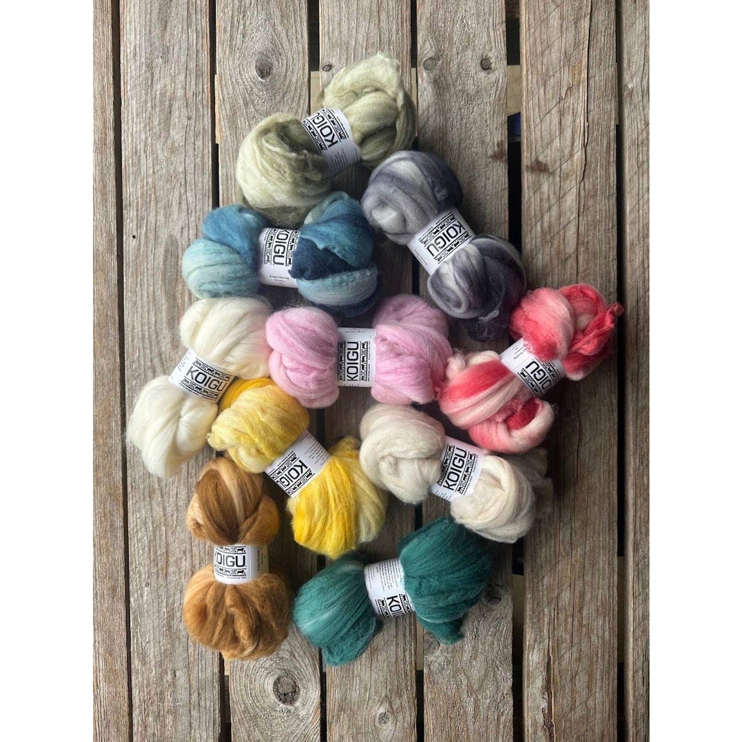 Koigu Wool Designs - Merino Fiber - 50g Roving Bundles