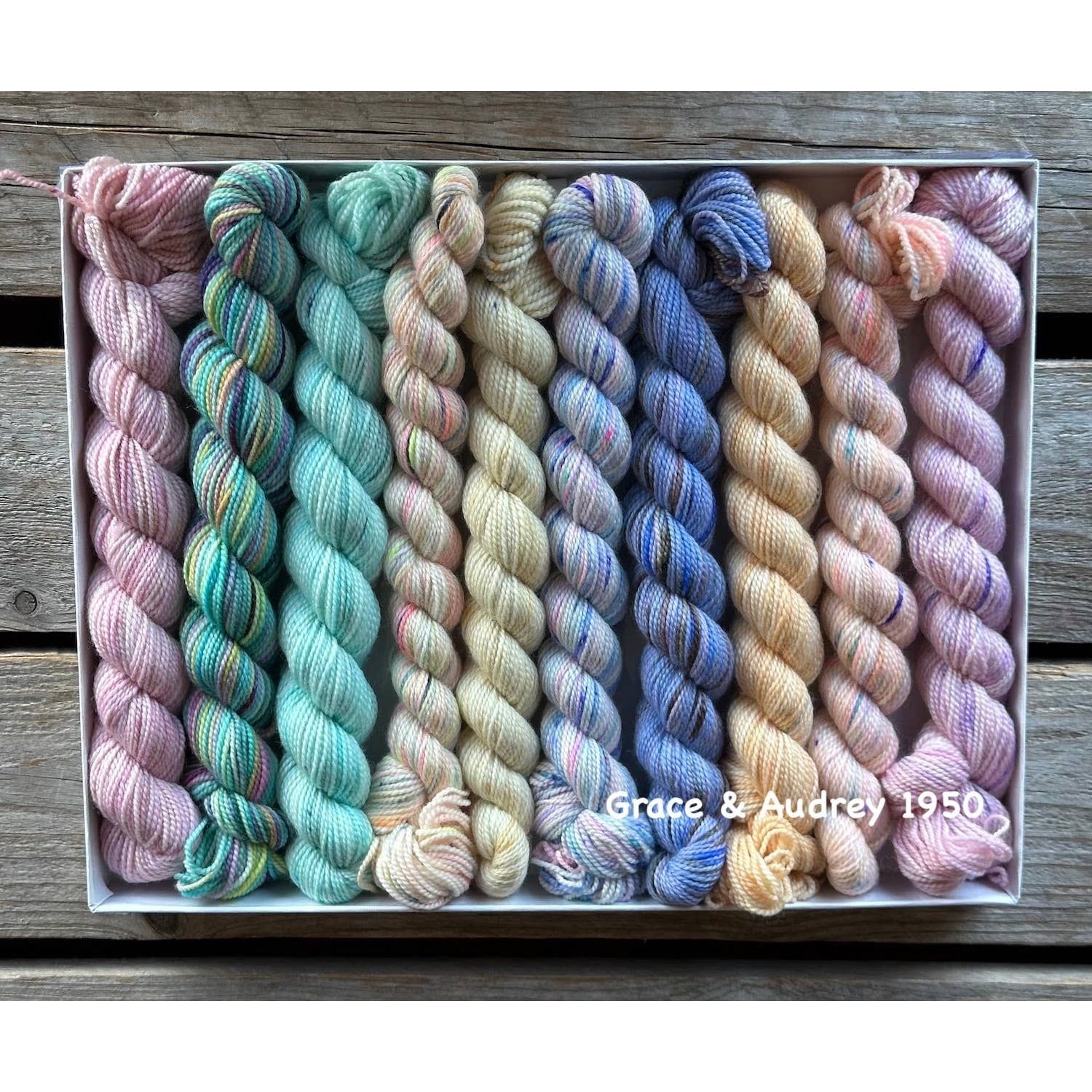 Koigu Wool Designs - 2024 LYS Day KOIGU PRODUCT 2 - Pencil Boxes plus bonus patt Grace & Audrey 1950