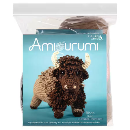 Leisure Arts amigurumi kit lamb featuring crochet materials to create a cute stuffed animal