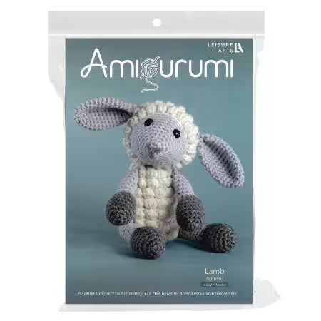 Leisure Arts amigurumi kit lamb featuring a cute crocheted sheep design for crafting enthusiasts