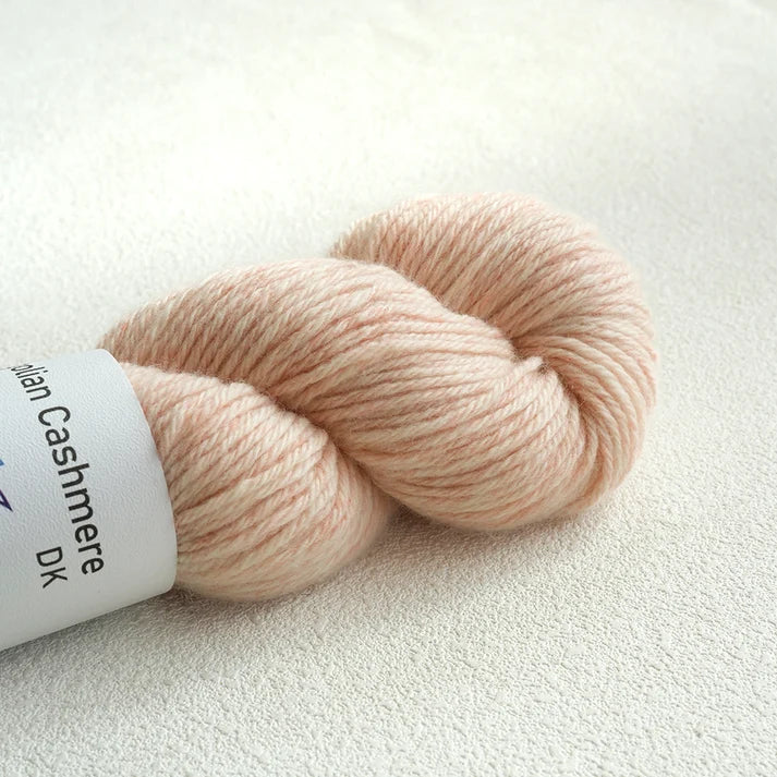 Lotus Yarns Cashmere DK Yarn in Soft Peach Color for Knitting and Crocheting