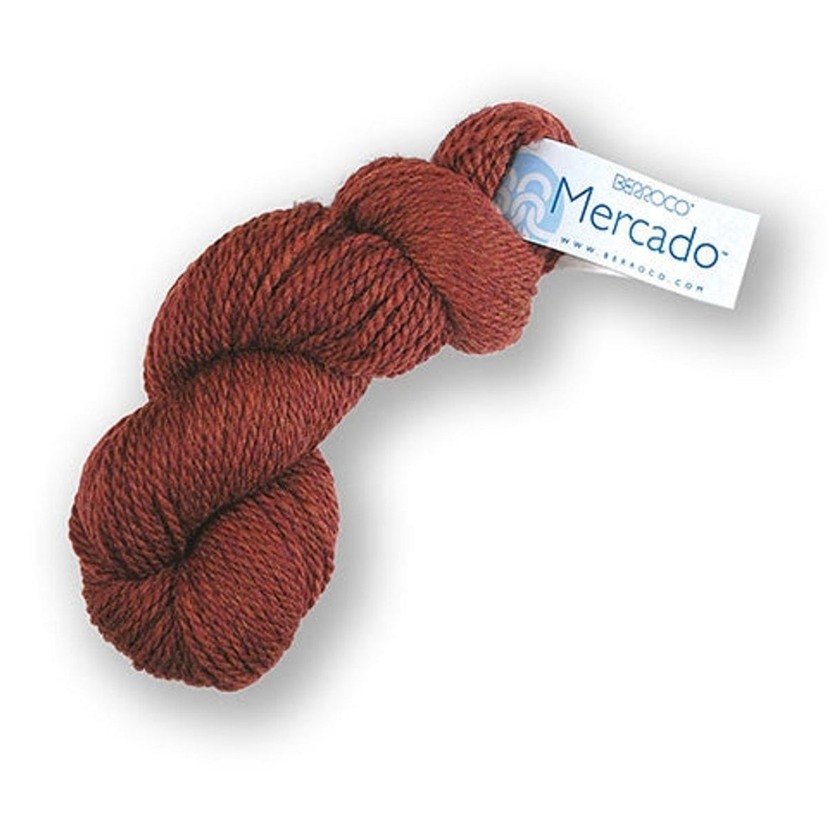 Berroco Mercado Li Yarn Skein in Rich Rust Color for Knitting and Crocheting Projects