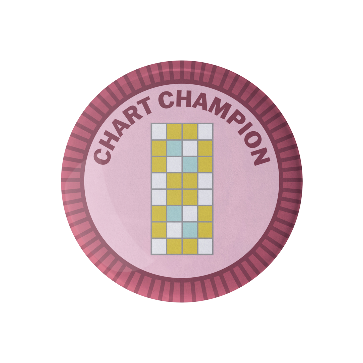 Camp Stitchwood Chart Champion Merit Badge required for eagle featuring colorful design