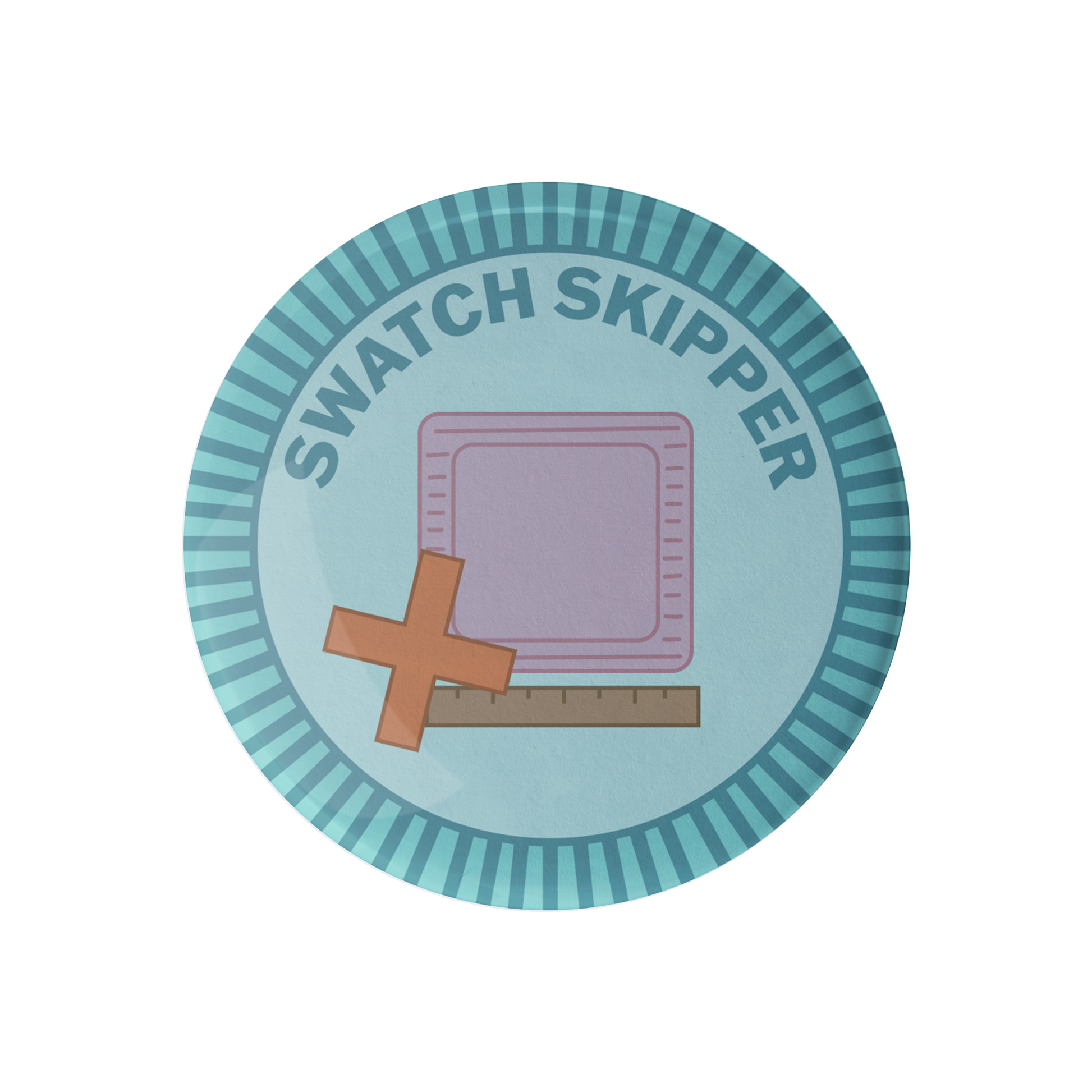 Swatch Skipper Merit Badge required for eagle with ruler and swatch icon design