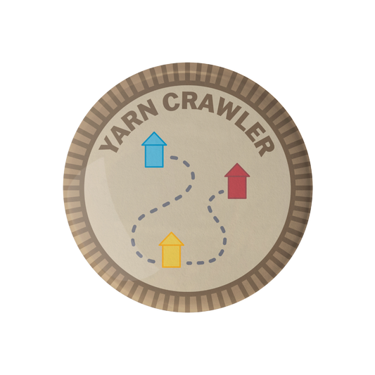 Yarn Crawler Game Board for Crafting Enthusiasts Featuring Colorful Route Markers and Fun Design