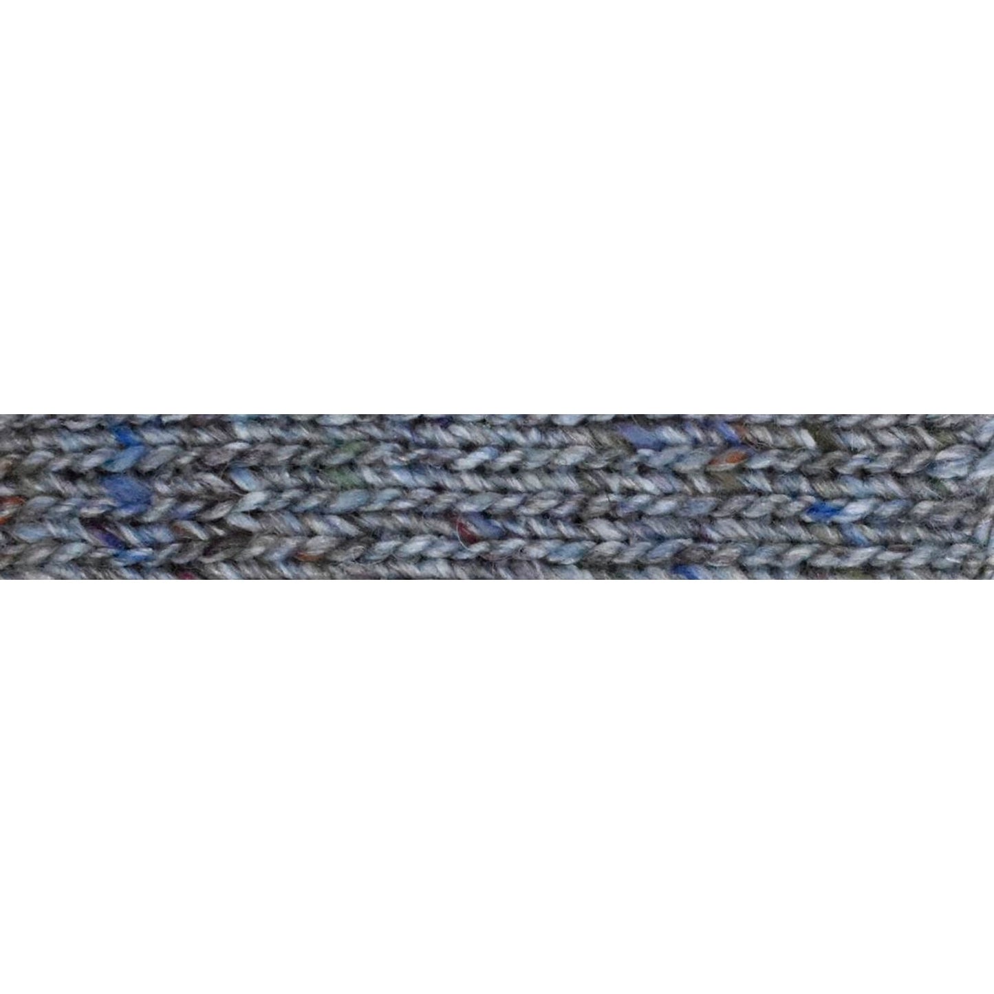 Noro Madara yarn in shades of gray with colorful flecks for creative knitting projects