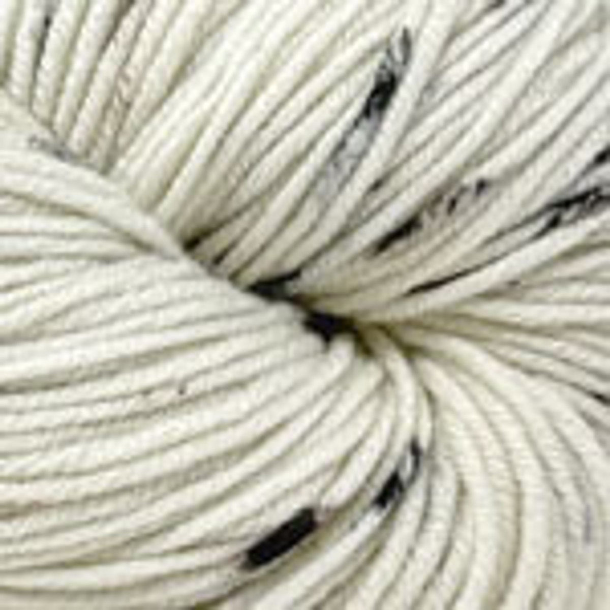 Plymouth Yarn in soft white with black flecks, perfect for crafting merino-wool-socks
