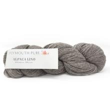Plymouth Yarn Alpaca Lino in soft grey, ideal for knitting and crocheting cozy garments
