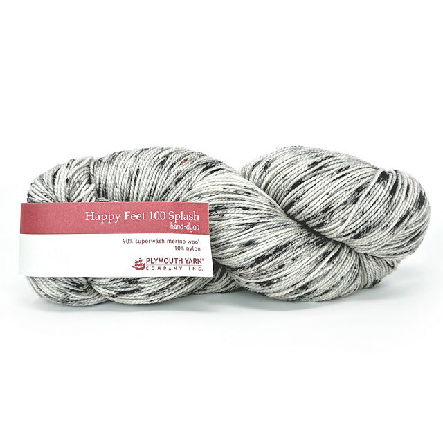 Plymouth Yarn Happy Feet Happy 100 Splash yarn, a blend of superwash merino wool for soft, durable projects