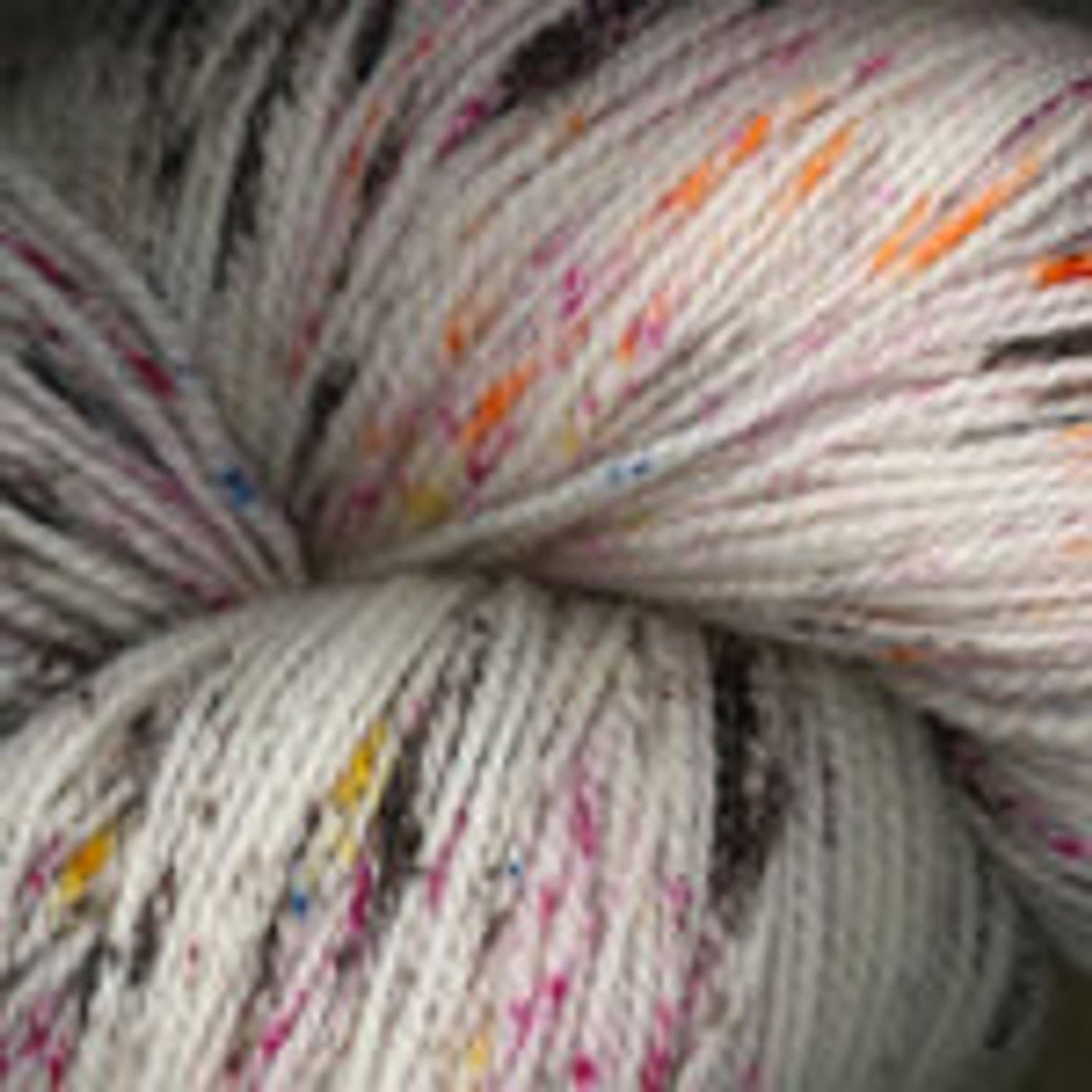 Plymouth Yarn Happy Feet Happy Yarn in Speckled White with Colorful Flecks for Knitting and Crocheting