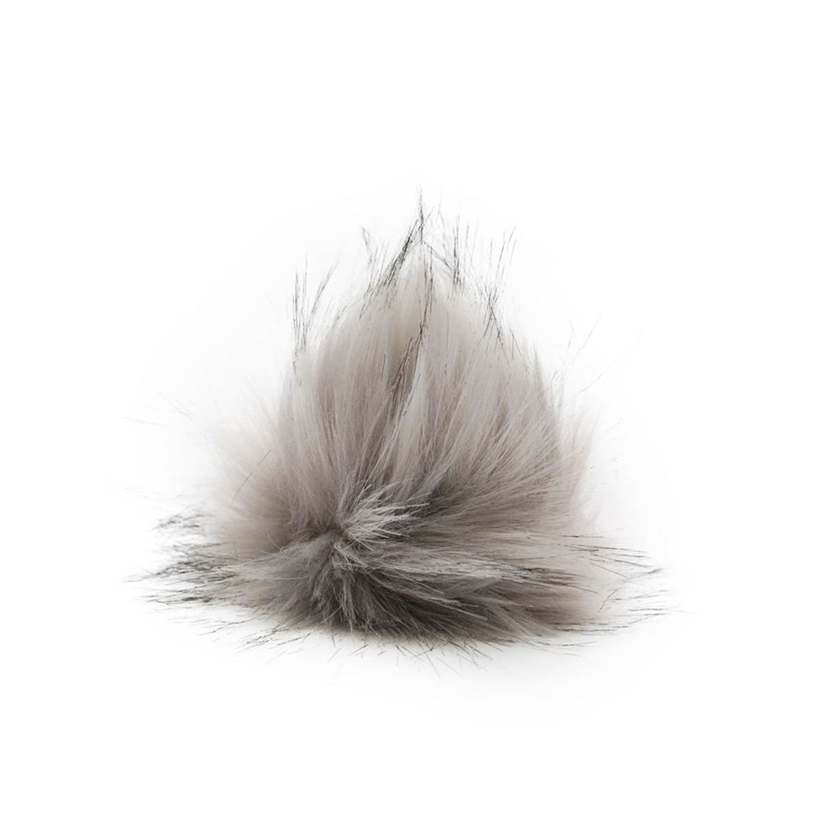 Soft gray pom pom perfect for crafting, ideal for making a pom dog accessory