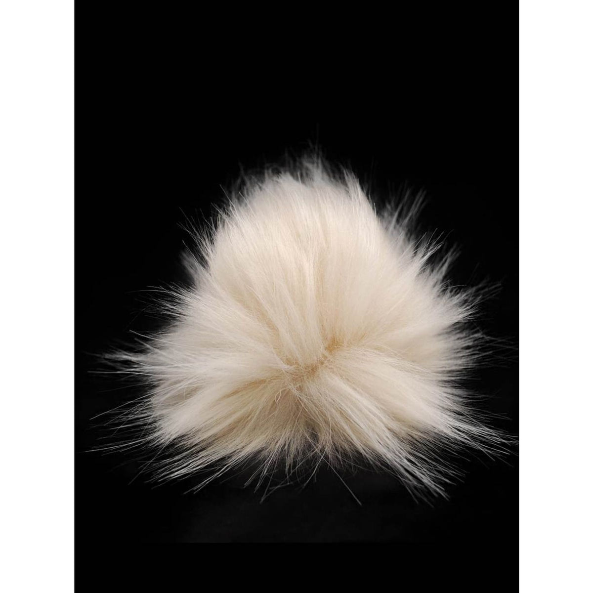 Fluffy beige pom pom for pet accessories, ideal for creating a cute pom dog look