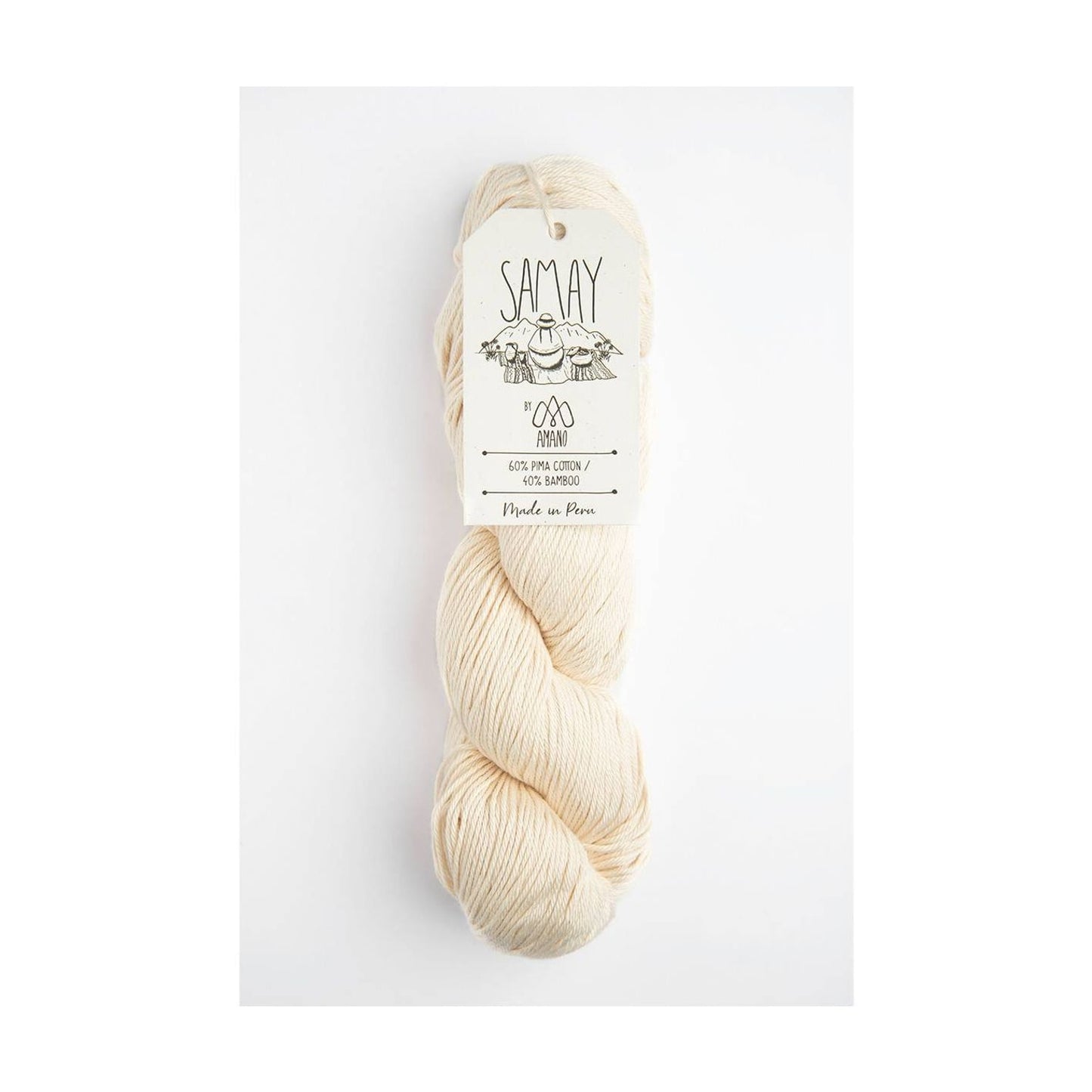 Amano Samay Yarn - Soft Cotton Bamboo Blend 7202 Straw Basket