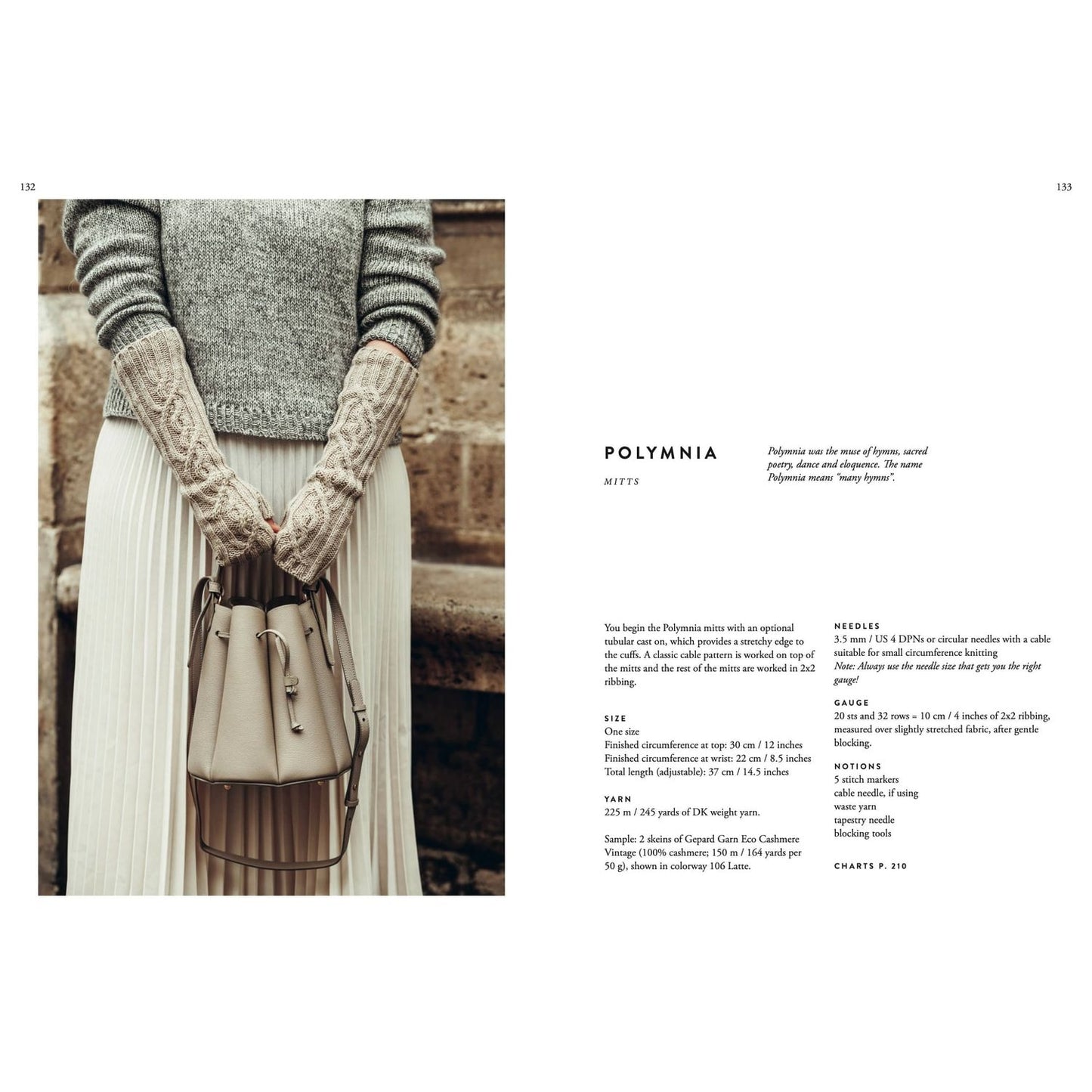 Cozy Publishing Polymnia Mitts with intricate designs showcasing patterns in knitting