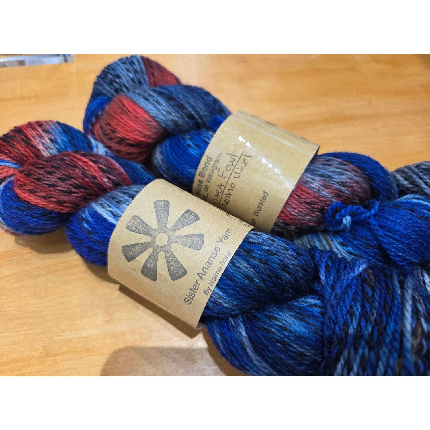 Sister Ananse Bird Collection Yarn - Hand-Dyed Wool Vulture Guinea Fowl Fingering