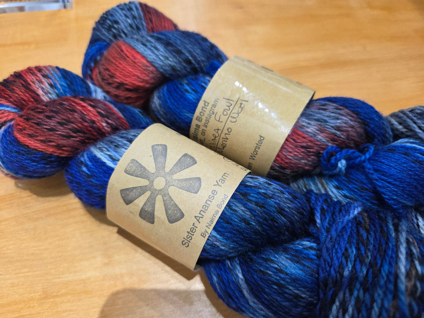 Sister Ananse Bird Collection Yarn - Hand-Dyed Wool Vulture Guinea Fowl Fingering