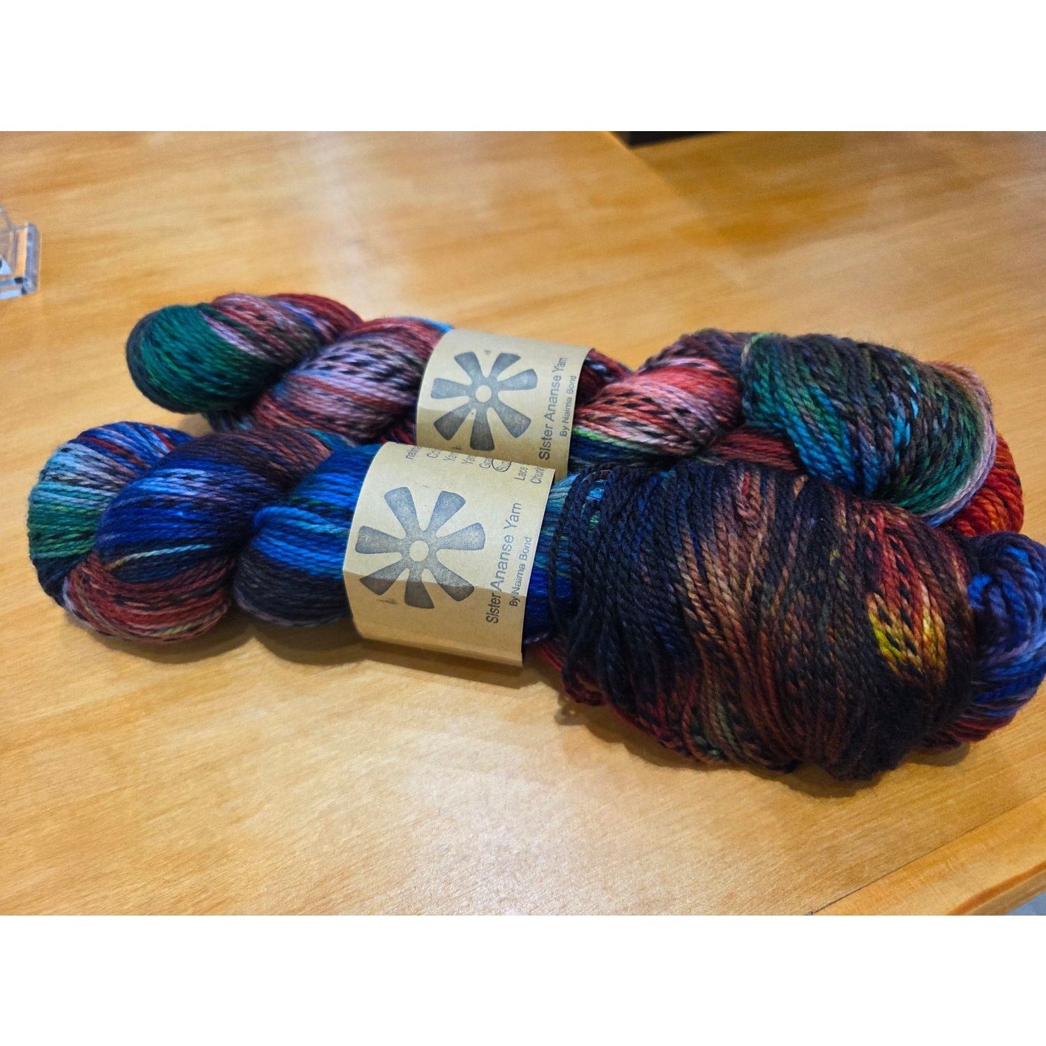 Sister Ananse Bird Collection Yarn - Hand-Dyed Wool Painted Bunting Fingering