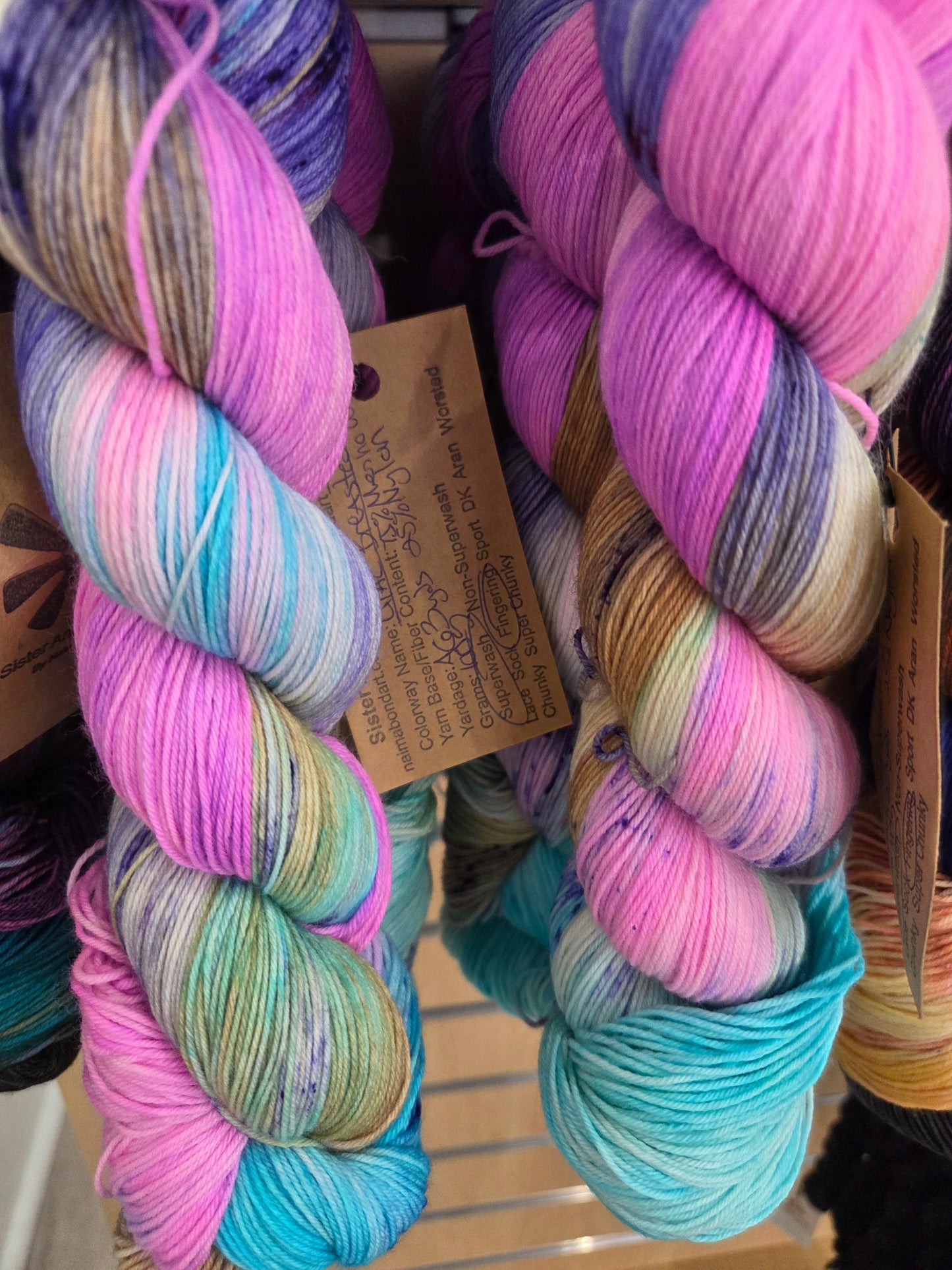 Sister Ananse Bird Collection Yarn - Hand-Dyed Wool Lilac-Breasted Roller