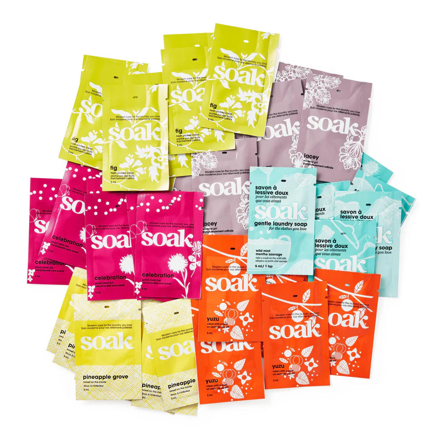 Variety of Soak Wholesale laundry soap packets in bright colors for eco-friendly cleaning in iPad mini what size.