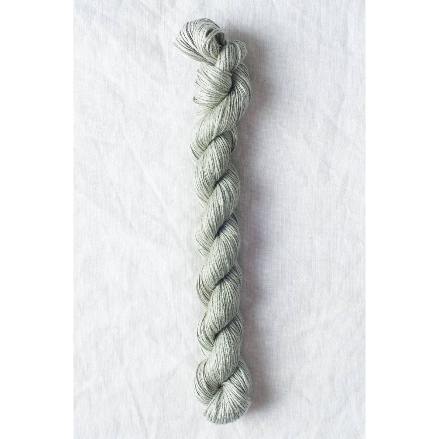 Quince & Co. Sparrow organic linen yarn in a soft gray twist for eco-friendly crafting