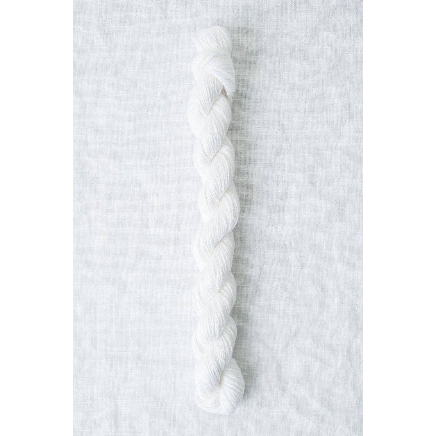 Quince & Co. Sparrow organic linen yarn in white, perfect for lightweight knitting projects