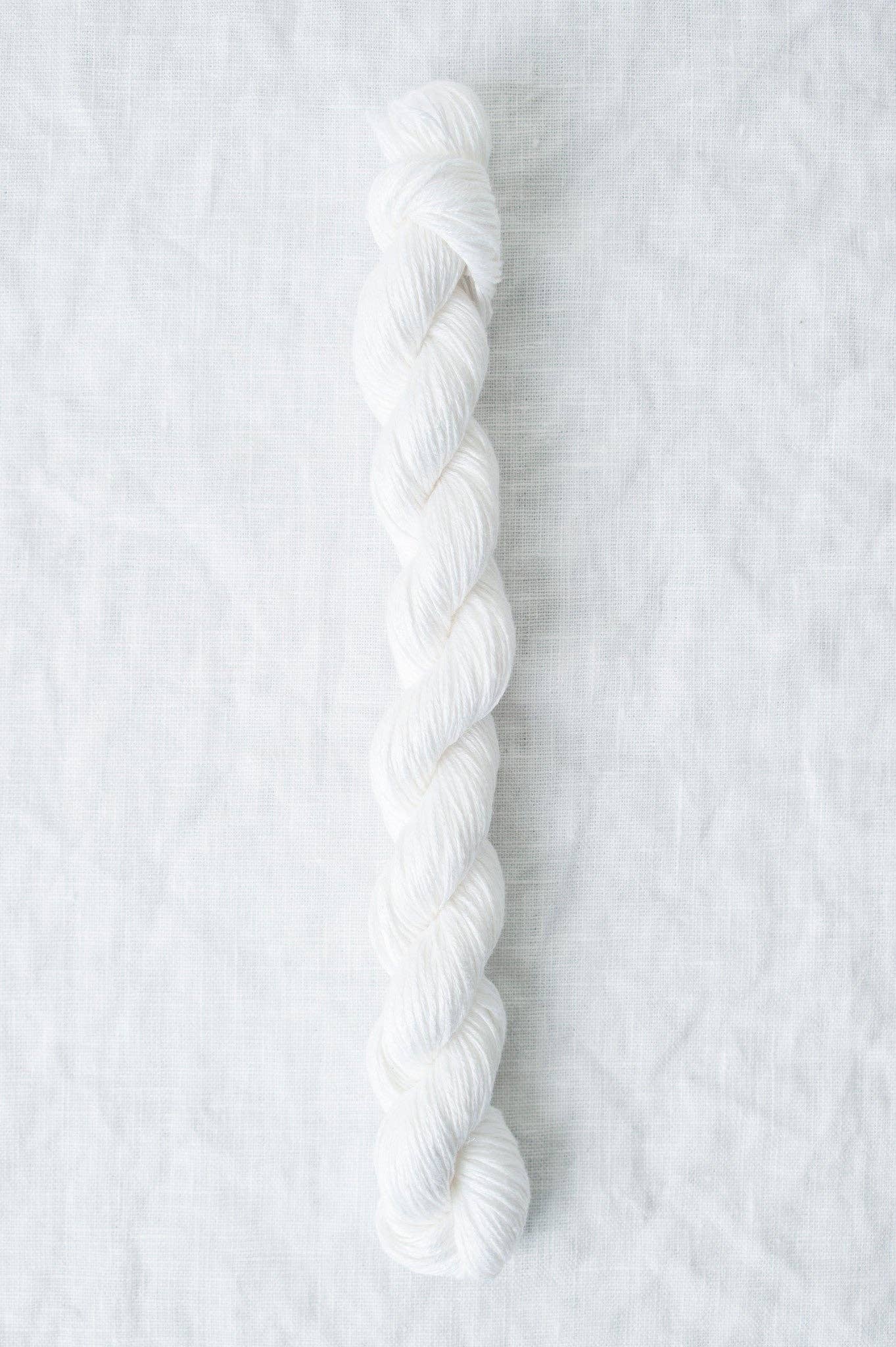 Quince & Co. Sparrow organic linen yarn in white, perfect for lightweight knitting projects