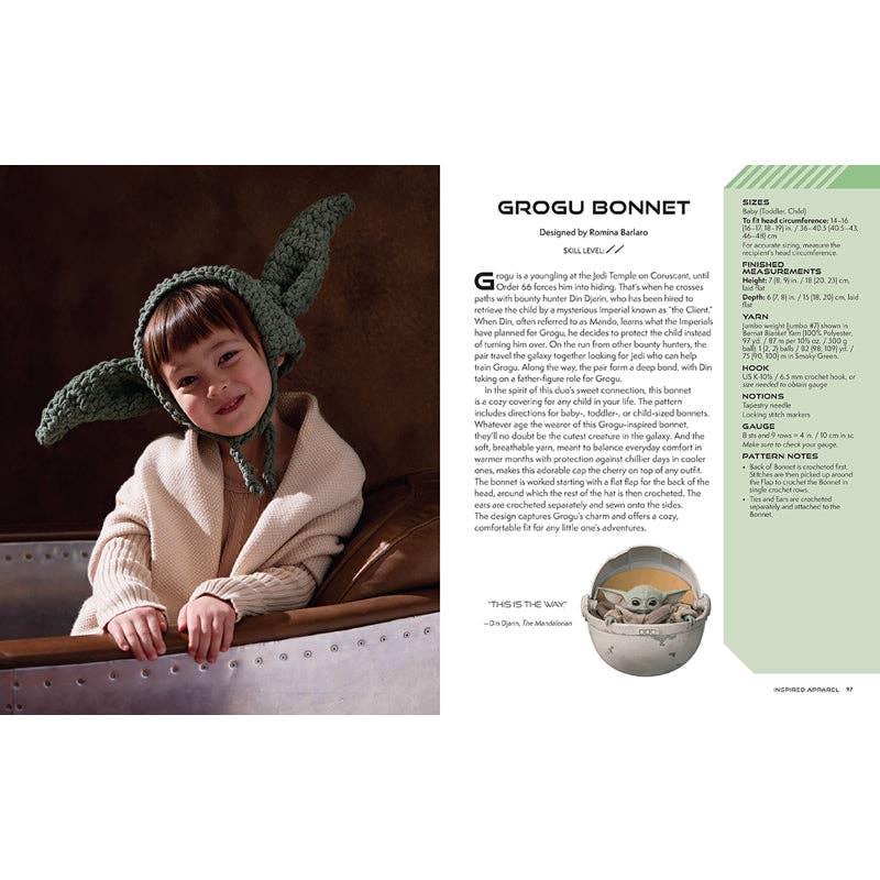 Grogu Bonnet for Kids inspired by Star Wars stars featuring crochet design and soft materials