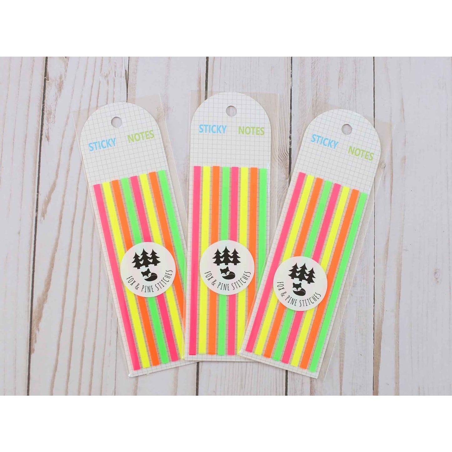 Fox & Pine Stitches Sticky Notes in Bright Colors for Organizing Tools for stitching leather