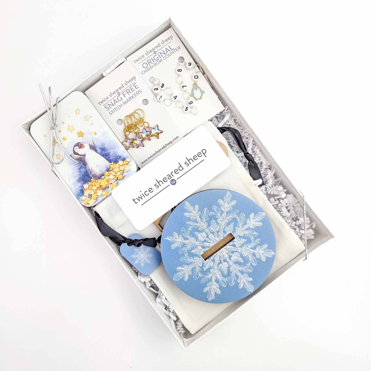 Twice Sheared Sheep gift box with gift featuring decorative items and accessories for special occasions