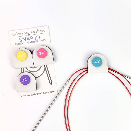 Twice Sheared Sheep SNAPID Cord Organizer Tags in Various Sizes for radio frequency id tags