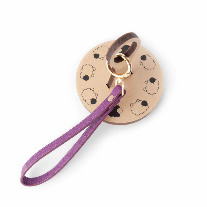 Twice Sheared Sheep Yarn Ball Holder with Leather Strap for yarn retailers near me
