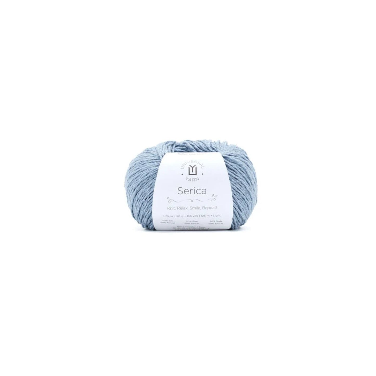 Universal Yarn Serica in Light Blue for Knitting, Weaving, and Crocheting Projects