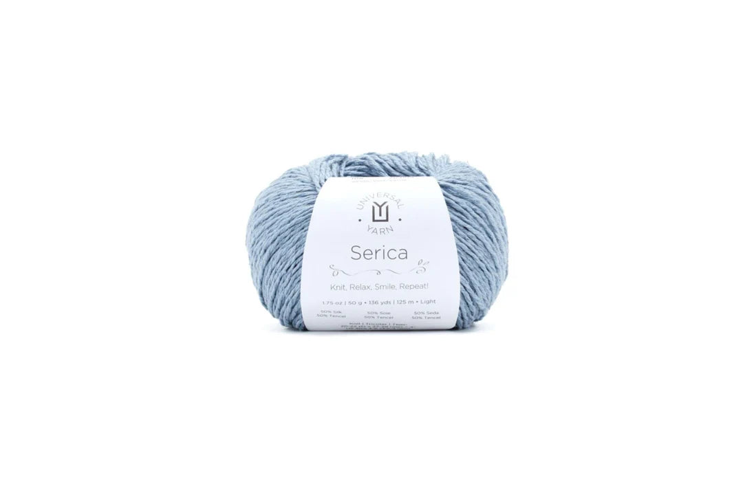 Universal Yarn Serica in Light Blue for Knitting, Weaving, and Crocheting Projects