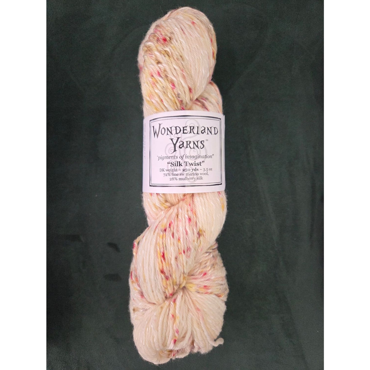 Frabjous Fibers Wonderland Yarns Silk Twist in soft pastel colors ideal for knitting and crafting projects